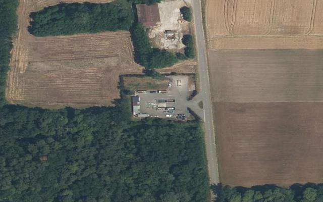 Vue aérienne — Déchetterie de Pourrain
