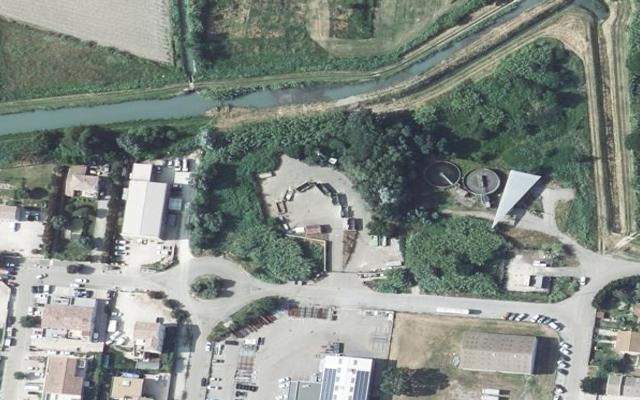 Vue aérienne — Déchetterie de Fourques