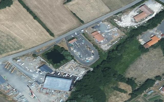 Vue aérienne — Déchetterie de Sanssac-l'Église