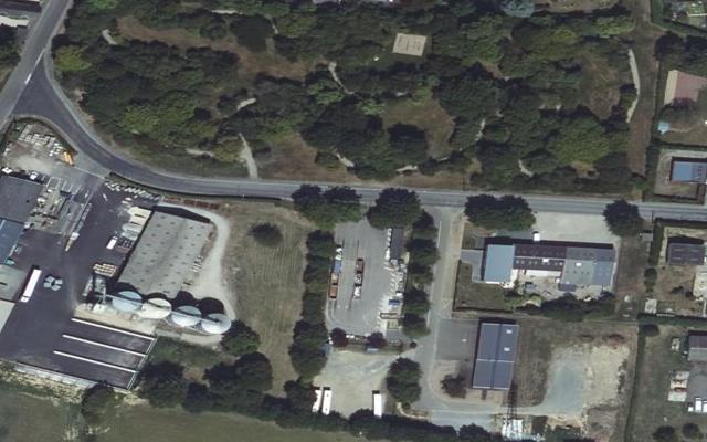 Vue aérienne — Déchetterie de Quelaines-Saint-Gault