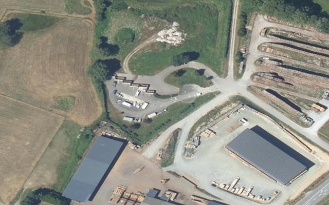 Vue aérienne — Déchetterie de Bénévent-l'Abbaye