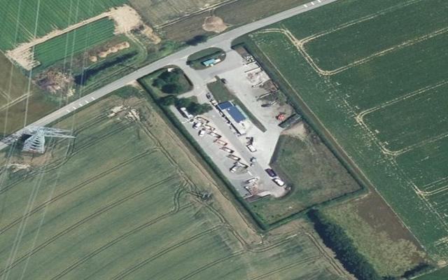 Vue aérienne — Déchetterie La Chapelle-du-Bourgay