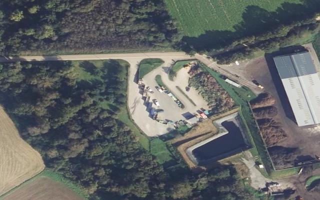 Vue aérienne — Déchetterie de Pleyben