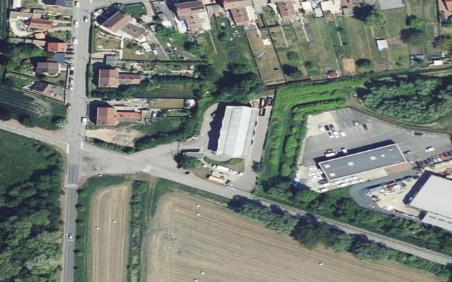 Vue aérienne — Déchetterie de Roost-Warendin