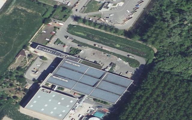 Vue aérienne — Déchetterie d'Évin-Malmaison