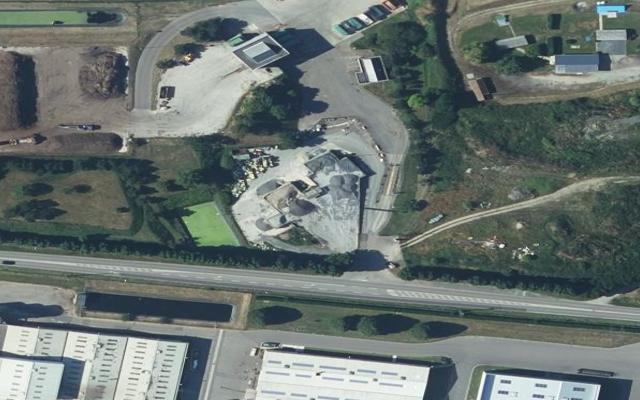 Vue aérienne — Déchetterie de Crosville-la-Vieille