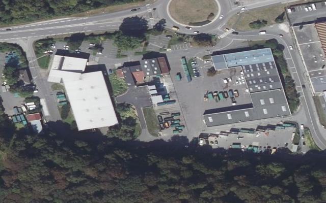 Vue aérienne — Déchetterie de Voujeaucourt