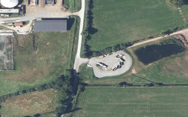 Vue aérienne — Déchetterie de Budelière