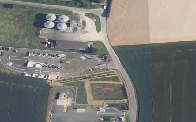 Vue aérienne — Déchetterie de Couhe