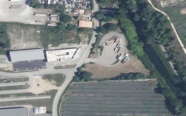 Vue aérienne — Déchetterie Le Pouzin