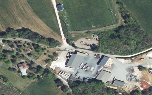 Vue aérienne — Déchetterie de Saint-Crépin-et-Carlucet