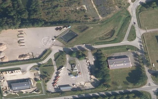 Vue aérienne — Déchetterie de Sérent