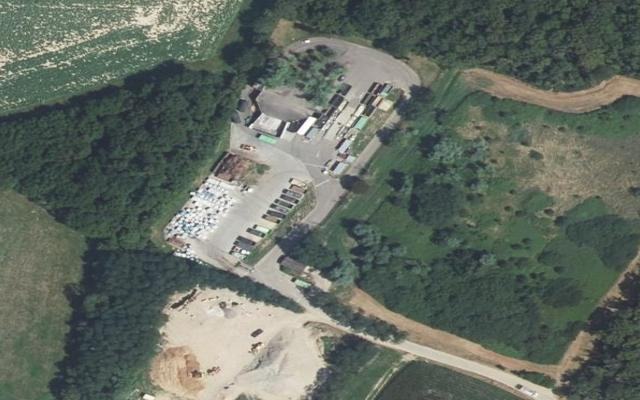 Vue aérienne — Déchetterie de Dampierre-en-Bresse