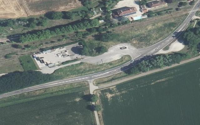 Vue aérienne — Déchetterie d'Allerey-sur-Saône
