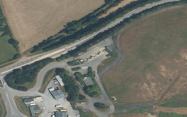 Vue aérienne — Déchetterie de Cauvicourt