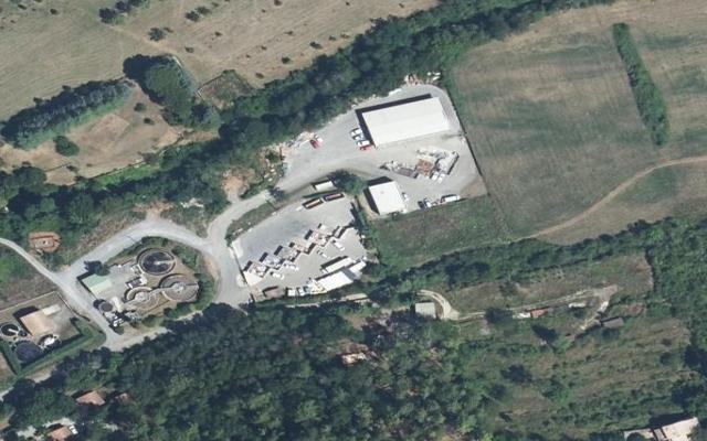 Vue aérienne — Déchetterie de Chambonas les Vans
