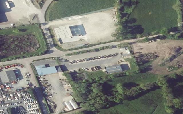 Vue aérienne — Déchetterie de La Haye du Puits