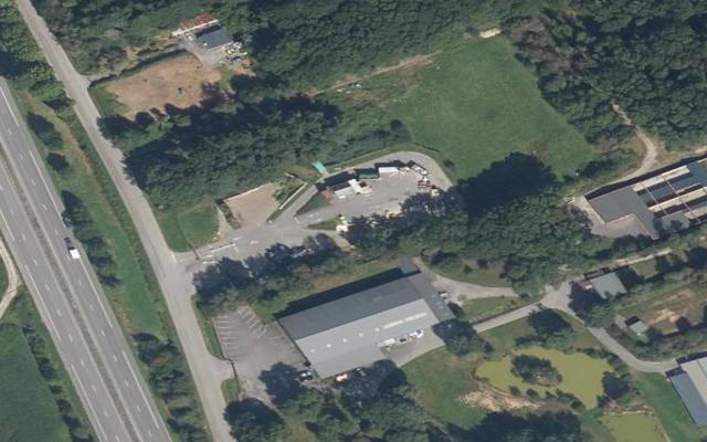 Vue aérienne — Déchetterie de Pluméliau