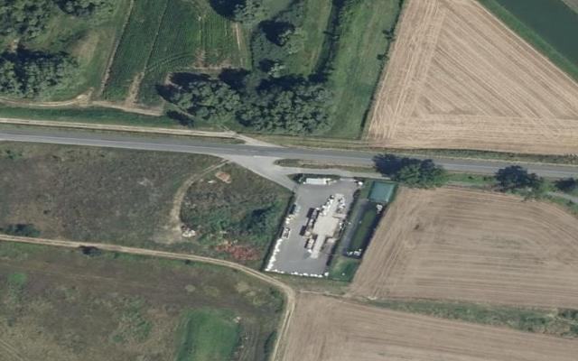 Vue aérienne — Déchetterie de Bourg-et-Comin
