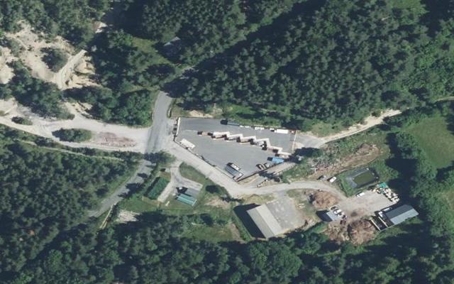Vue aérienne — Déchetterie de Saint-Sauveur-Camprieu