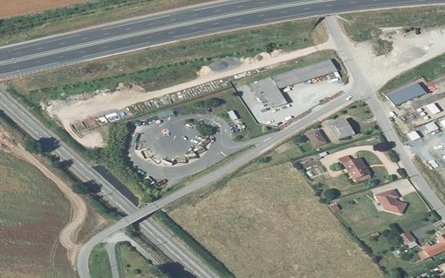 Vue aérienne — Déchetterie de Varennes
