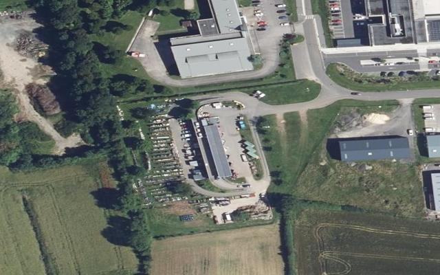 Vue aérienne — Déchetterie de Crèvecœur-le-Grand