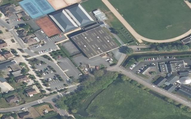 Vue aérienne — Déchetterie de Merville-Franceville-Plage