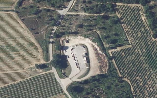 Vue aérienne — Déchetterie de Saint-Césaire-de-Gauzignan