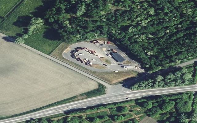 Vue aérienne — Déchetterie de Rieulay