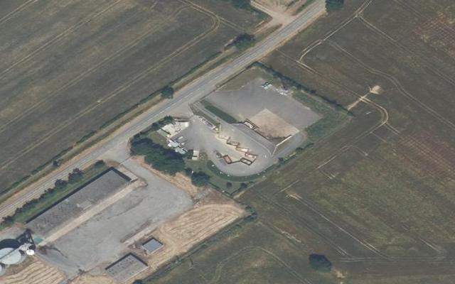 Vue aérienne — Déchetterie de Sainte-Honorine-du-Fay