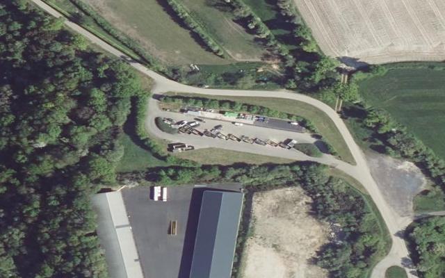 Vue aérienne — Déchetterie de Rauville-la-Place